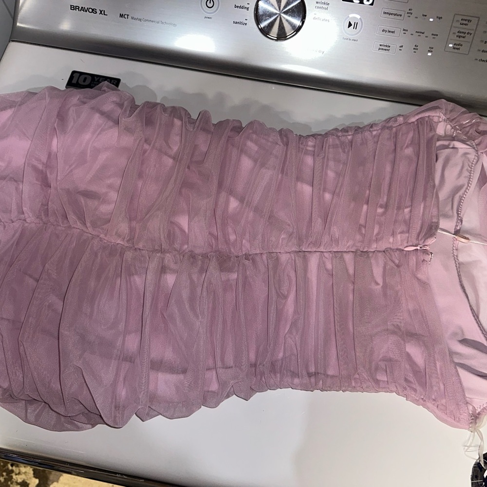 Oh Polly Strapless Dress in Lavender - Picture 6 of 6